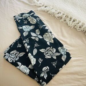 Floral Black and White Skirt
